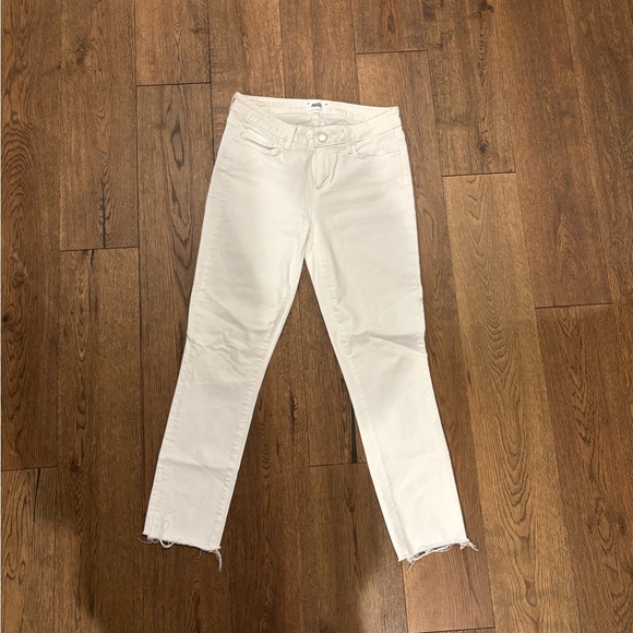 PAIGE Women’s White Raw Hem Skinny Jeans – Size 28 - Picture 2 of 6